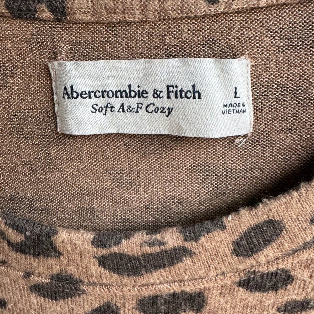 Abercrombie and Fitch Long Sleeve Animal Print Bodysuit Women's Size L. - Picture 3 of 8